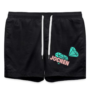 Jochen als Papa - Badeshorts - Schwarz - Vorne - AI Model Male 185 light (185cm)