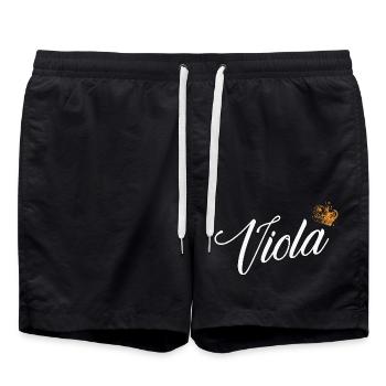 Viola Benutzerdefinierter Name für Frauen Kinder Kleinkinder - Viola - Badeshorts - Schwarz - Vorne - AI Model Male 185 light (185cm)
