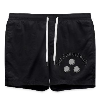 Les Fers de l’Enfer / The Irons of Hell - Pétanque - Short de bain - noir - Devant - AI Model Male 185 light (185cm)