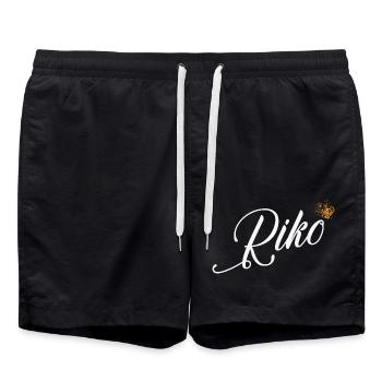Riko Name für Frauen Kinder Kleinkinder - Riko Custom - Badeshorts - Schwarz - Vorne - AI Model Male 185 light (185cm)