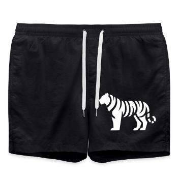 Tiger Animal - Badeshorts - Schwarz - Vorne - AI Model Male 185 light (185cm)