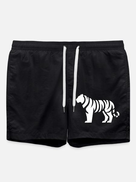 Tiger Animal - Swim Trunks - black