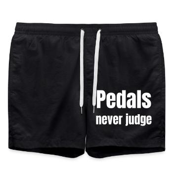 Pedals never judge - Badeshorts - Schwarz - Vorne - AI Model Male 185 light (185cm)