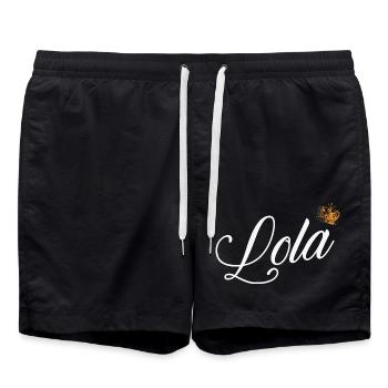 Lola Name für Frauen Kinder Kleinkinder - Lola Nachname - Badeshorts - Schwarz - Vorne - AI Model Male 185 light (185cm)