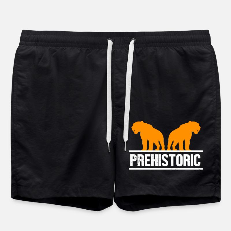 Sabre-toothed tiger - Swim Trunks - black