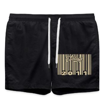 vintage 2011 Code barre 2011: Année 2025. - Short de bain - noir - Devant - AI Model Male 185 light (185cm)