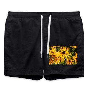 échinacée orange aussi échinacée Sonnenhut - Short de bain - noir - Devant - AI Model Male 185 light (185cm)