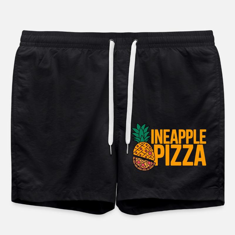 Pineapple Pizza - Swim Trunks - black
