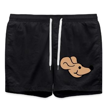 Mouse Mouse Cute Little Rat Rodent Friendly - Swim Trunks - black - Front - AI Model Male 185 light (185cm)