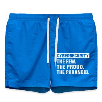 Cybersecurity Paranoia Humor Design - Badeshorts - Cobalt blue - Vorne