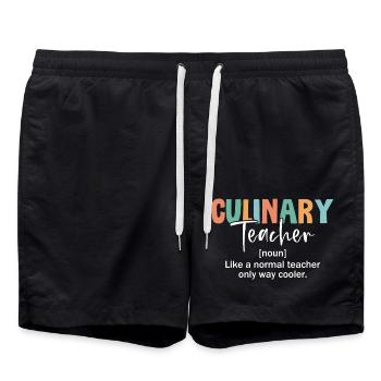 Définition d’un instructeur culinaire cool - Short de bain - noir - Devant - AI Model Male 185 light (185cm)