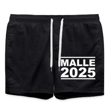 MALLE 2025 - Short de bain - noir - Devant - AI Model Male 185 light (185cm)