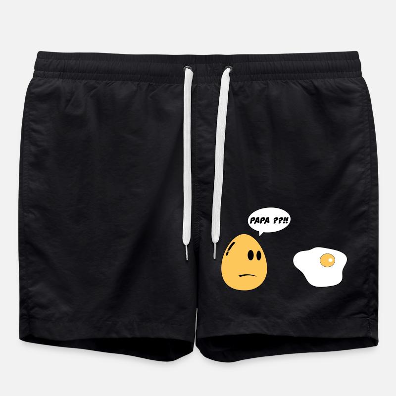 Eier-Papa - Badeshorts - Schwarz
