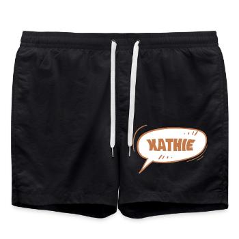 Kathie als Kathie - Badeshorts - Schwarz - Vorne - AI Model Male 185 light (185cm)