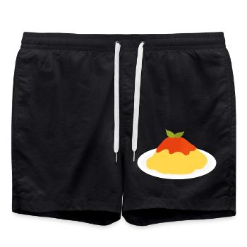 Spaghetti à la sauce tomate - Short de bain - noir - Devant - AI Model Male 185 light (185cm)