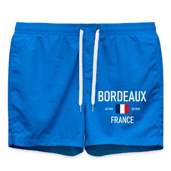 Bordeaux - France - France Coordonnées Drapeau - Short de bain - cobalt blue - Devant