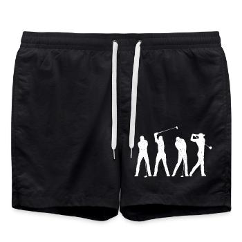 Golf golfeur golfeur golfeur cadeau rétro - Short de bain - noir - Devant - AI Model Male 185 light (185cm)