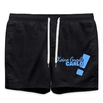Geschenk für Carlo - Badeshorts - Schwarz - Vorne - AI Model Male 185 light (185cm)