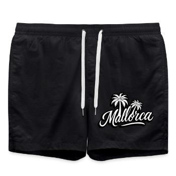 Palmiers de Majorque - Short de bain - noir - Devant - AI Model Male 185 light (185cm)