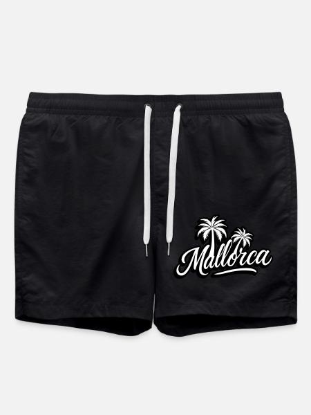 Mallorca Palmen - Badeshorts - Schwarz