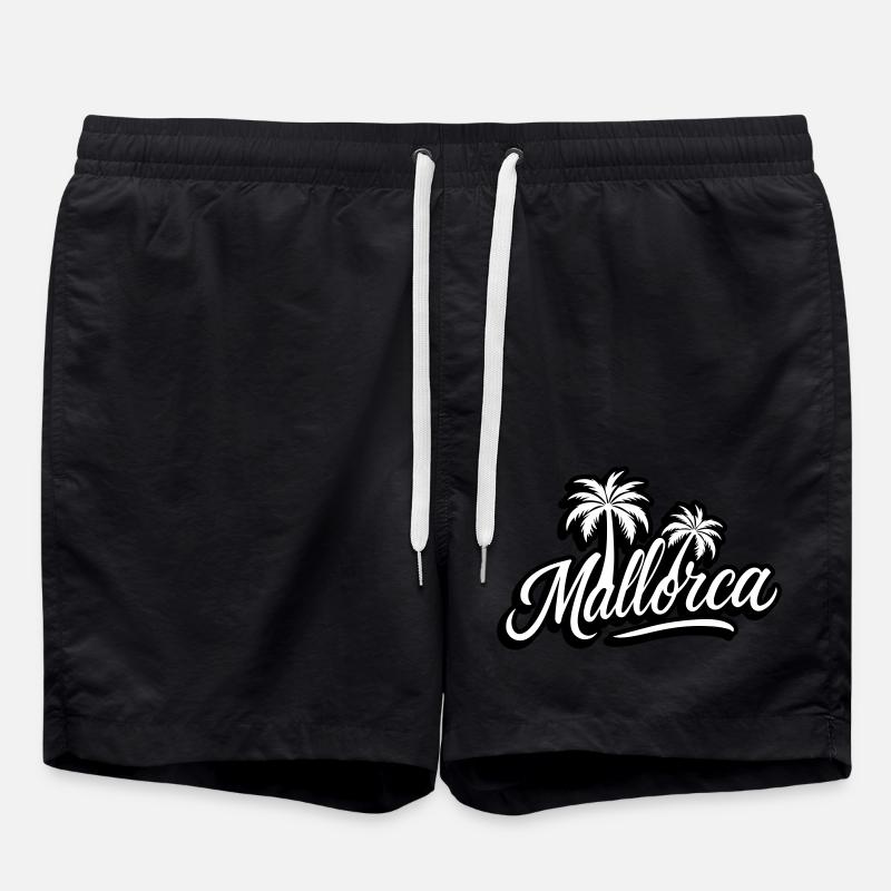 Mallorca Palm Trees - Swim Trunks - black