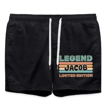 Jacob comme prénom - Short de bain - noir - Devant - AI Model Male 185 light (185cm)