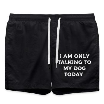 Gift Saying Pets Dog Dog Love - Swim Trunks - black - Front - AI Model Male 185 light (185cm)