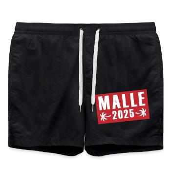 Malle 2025 - Badeshorts - Schwarz - Vorne - AI Model Male 185 light (185cm)