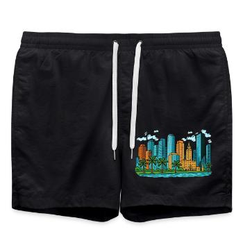 Ville de Miami - Short de bain - noir - Devant - AI Model Male 185 light (185cm)