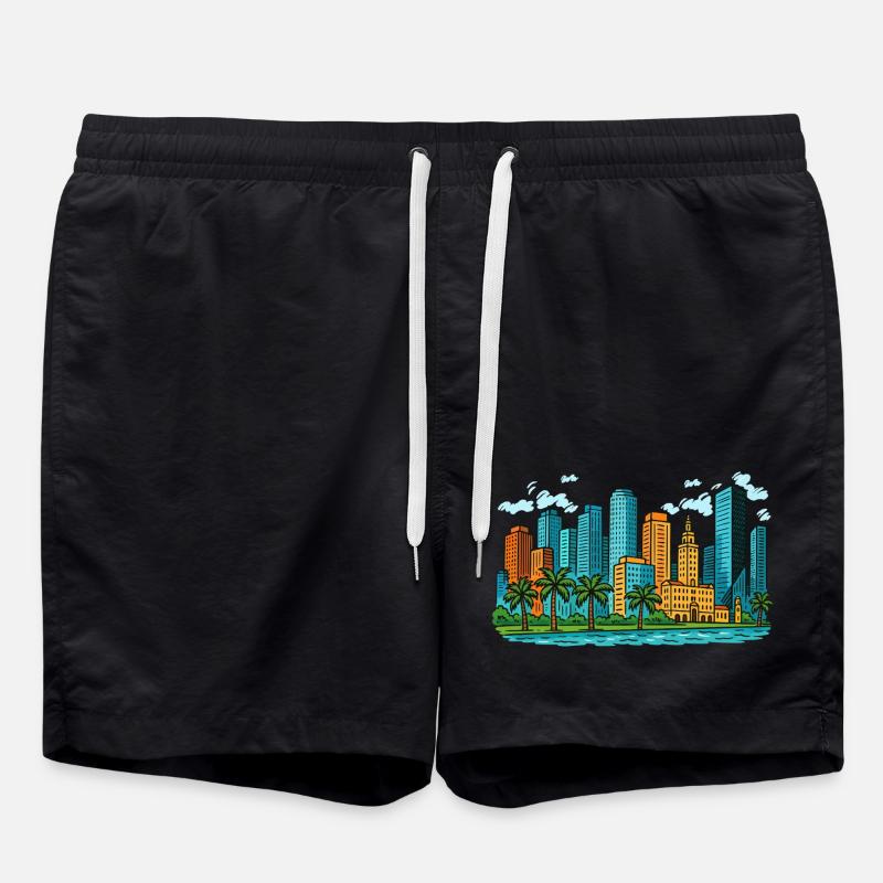 Ville de Miami - Short de bain - noir