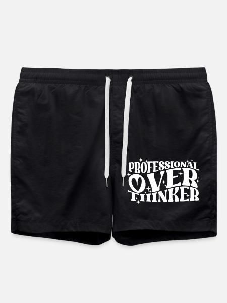 Professionele overdenker Geestige typografie Humor - Zwemshorts - zwart