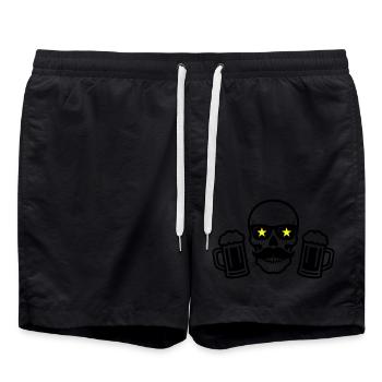 Bière Skeleton Party - Short de bain - noir - Devant - AI Model Male 185 light (185cm)