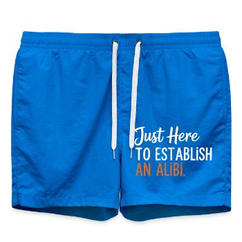 Juste ici pour créer un alibi – Funny Desi - Short de bain - cobalt blue - Devant