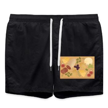Charcuterie Board - Swim Trunks - black - Front - AI Model Male 185 light (185cm)