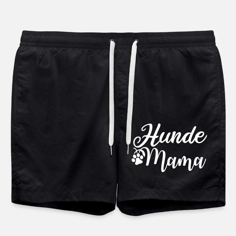 hunde mama pfote - Badeshorts - Schwarz