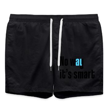 Auf keinen Fall ist es schlau - Badeshorts - Schwarz - Vorne - AI Model Male 185 light (185cm)