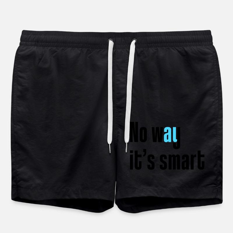 No way it's smart - Swim Trunks - black
