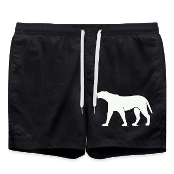 panther animal - Badeshorts - Schwarz - Vorne - AI Model Male 185 light (185cm)