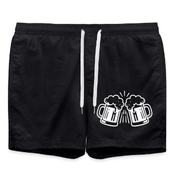 Beer Symbol Beer Mug - Swim Trunks - black - Front - AI Model Male 185 light (185cm)
