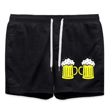 Verre à bière grillé - Short de bain - noir - Devant - AI Model Male 185 light (185cm)