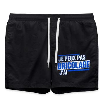Je peux pas jai bricolage - Short de bain - noir - Devant - AI Model Male 185 light (185cm)