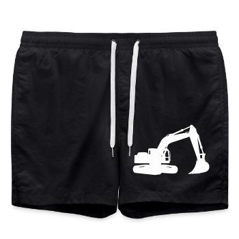 excavatrice - Short de bain - noir - Devant - AI Model Male 185 light (185cm)