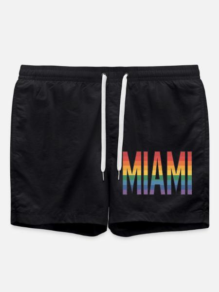 Miami - Logo de la ville queer cool - Short de bain - noir