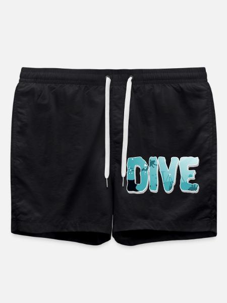Diving Divers - Swim Trunks - black