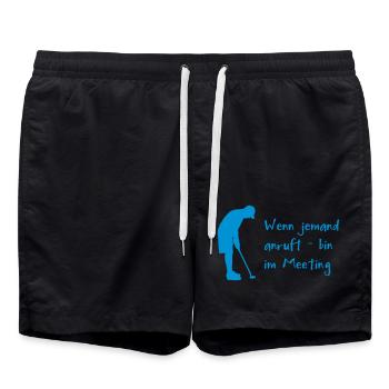 Golf - Badeshorts - Schwarz - Vorne - AI Model Male 185 light (185cm)