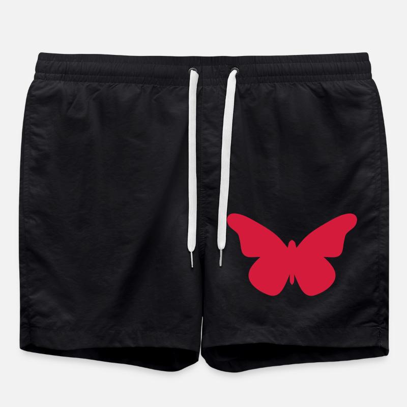 Schmetterling - Badeshorts - Schwarz