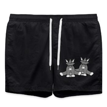 2 freunde team bayern hut bier alkohol - Badeshorts - Schwarz - Vorne - AI Model Male 185 light (185cm)