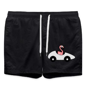 car driving lawn sports car driver license flaming - Swim Trunks - black - Front - AI Model Male 185 light (185cm)