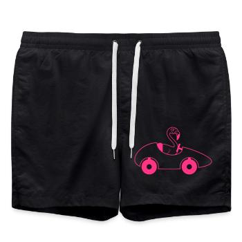 car driving lawn sports car driver license flaming - Swim Trunks - black - Front - AI Model Male 185 light (185cm)
