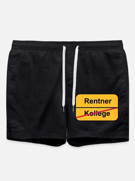 Pensionierung - Badeshorts - Schwarz